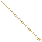 Silver Goldtone 7.5" Oval Fancy Link Bracelet