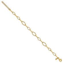 Silver Goldtone 7.5" Oval Fancy Link Bracelet