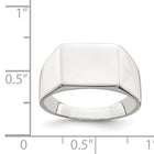 Sterling Silver Solid 9x11mm Engraveable Signet Ring, Size 8