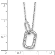 Sterling Silver Brilliant-Cut CZ Oval Links Necklace