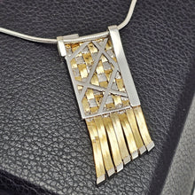 Sapphire & Diamonds Basket Weave Necklace