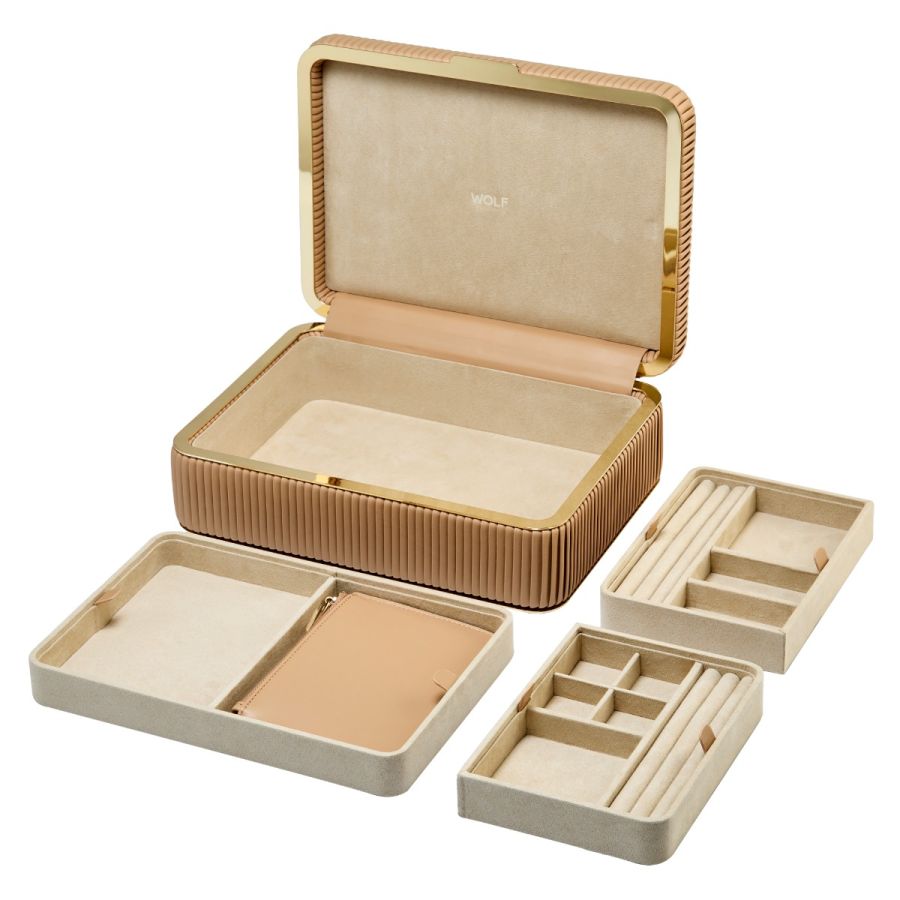 WOLF Bella Medium Jewellery Box Mocha