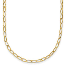 10K Yellow Gold 18" Oval Link Necklace
