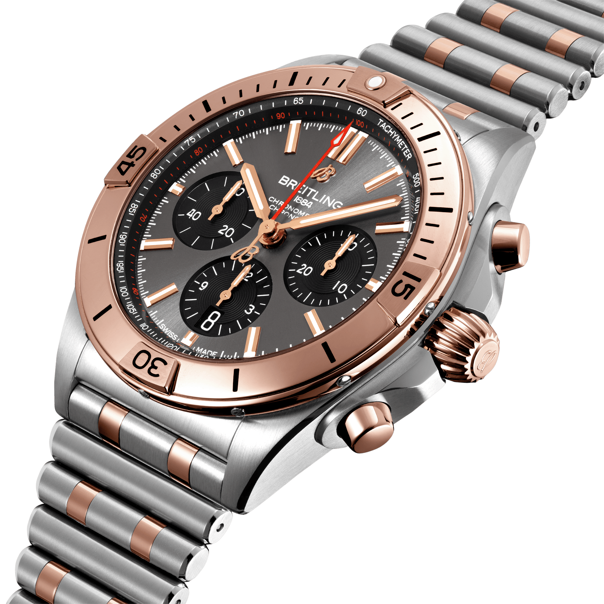 Breitling rose gold chronomat best sale