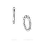 Birks Silver Spiral Hoop Earrings