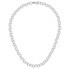 Sterling Silver Fancy Heart Link Bracelet