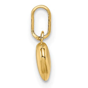 14K Yellow Gold Puffed Heart Pendant, 6x6mm