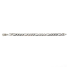 10K White Gold 7.25" Figaro Bracelet