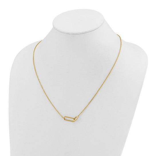 Stainless Steel Yellow Plated Intertwined Link Necklace