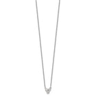 Sterling Silver Rhodium Plated 3-CZ Necklace