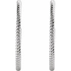 Platinum Open Hoop Earrings