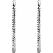 Platinum Open Hoop Earrings