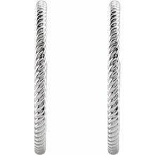 Platinum Open Hoop Earrings