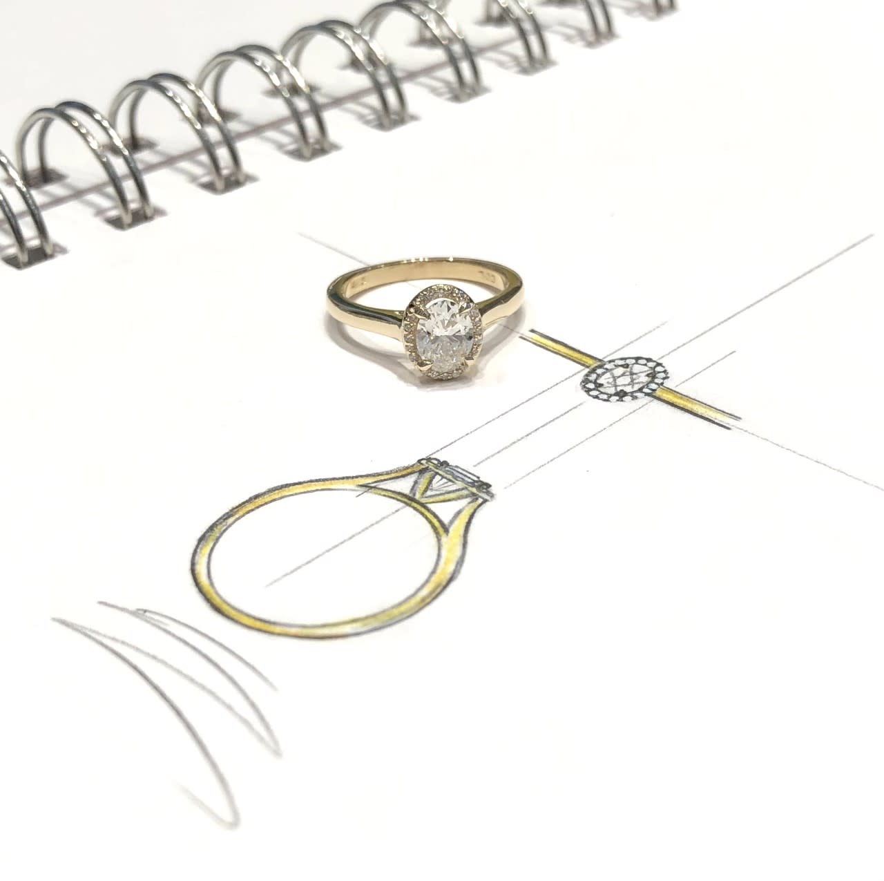 0.70 Oval Sparkle Custom Ring