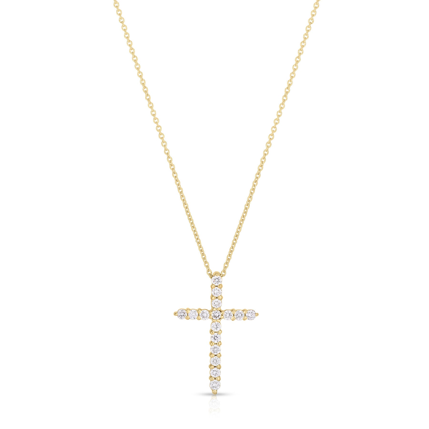 Roberto Coin 18K Yellow Gold Cross Pendant Necklace
