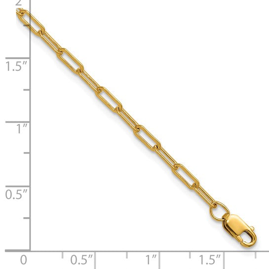 14K Gold Filled 6.5" Paperclip Bracelet (2.5mm)