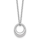 Silver 16" Fancy Open Circle Necklace