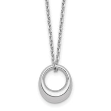 Silver 16" Fancy Open Circle Necklace