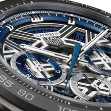Close up of TAG Heuer Carrera Extreme Sport in blue. CBU2081.FT6274
