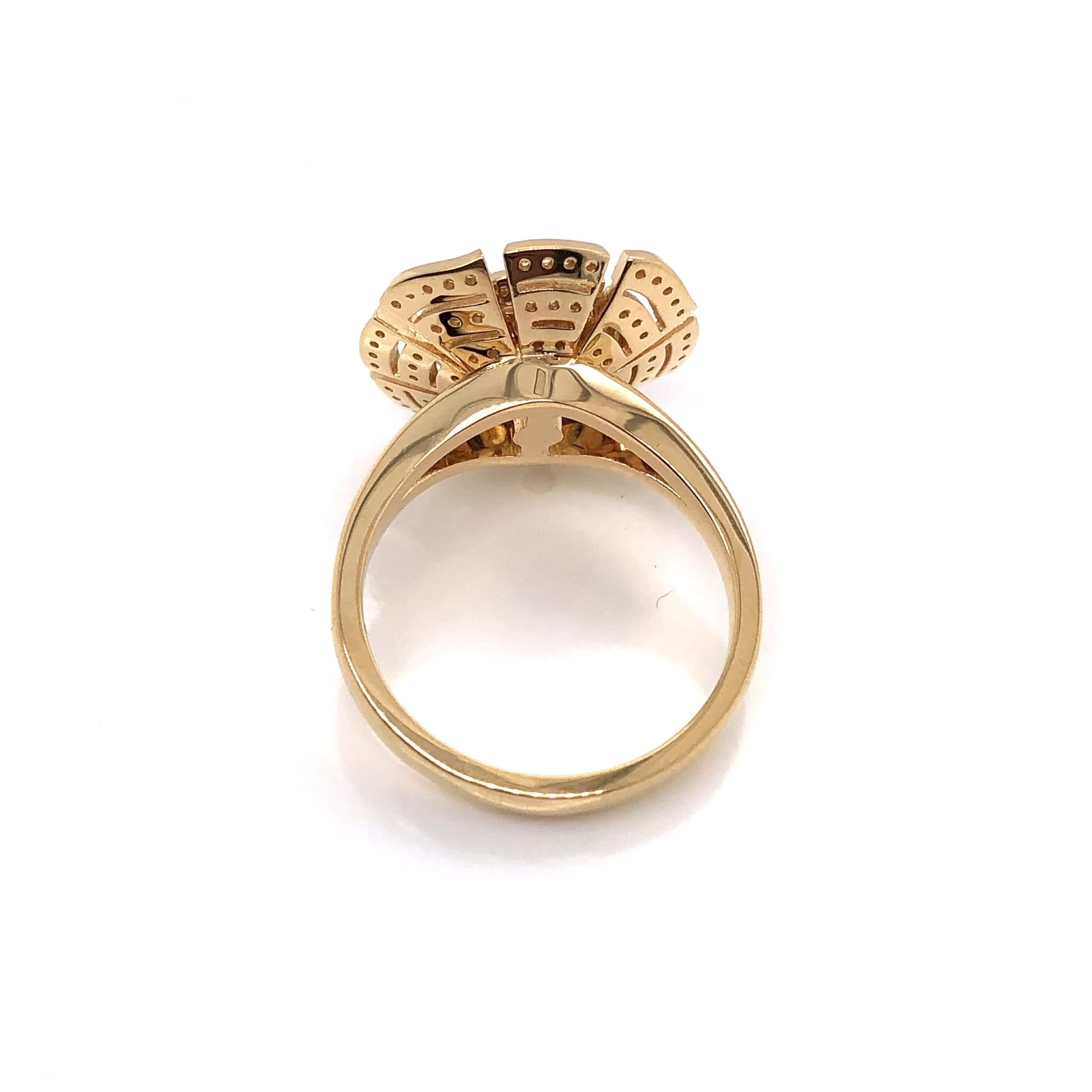 0.78 Golden Petals Custom Ring