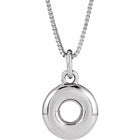 Sterling Silver Initial Bubble 18 Inch Necklace