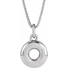 Sterling Silver Initial Bubble 18 Inch Necklace