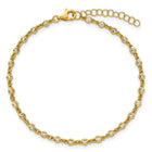 Sterling Silver Polished CZ Station Bracelet