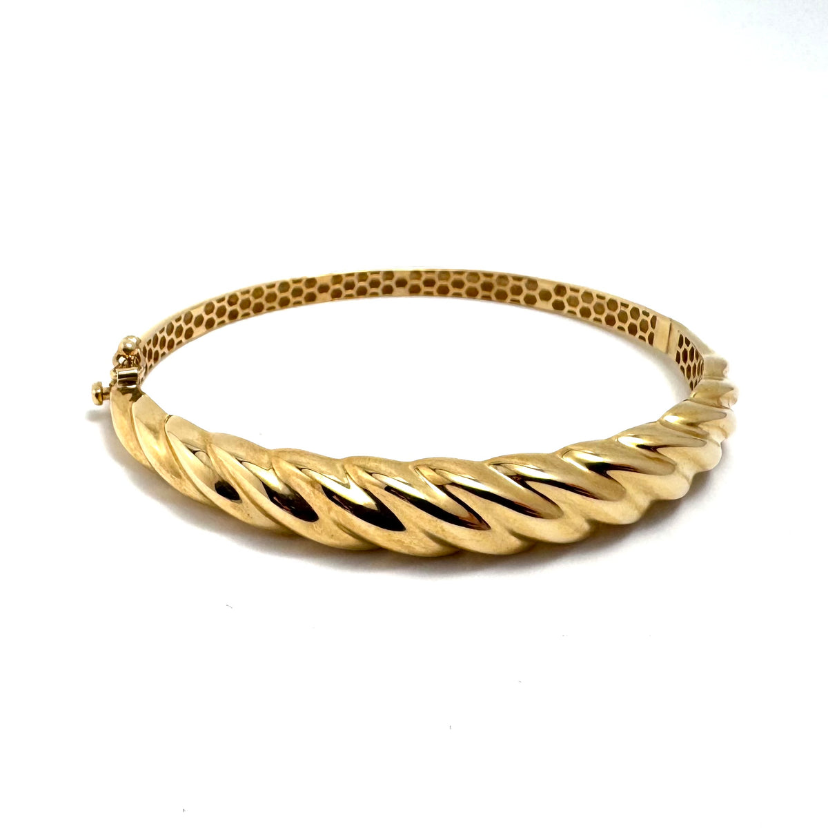 14KY Croissant Hinged Bangle TA193