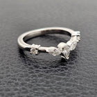Custom Platinum Mixed Shape Diamond Ladies' Band