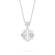 Birks Muse Guilloche Drop Silver Necklace