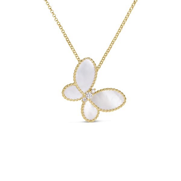 Roberto Coin 18K Yellow Jasmine Butterfly Necklace