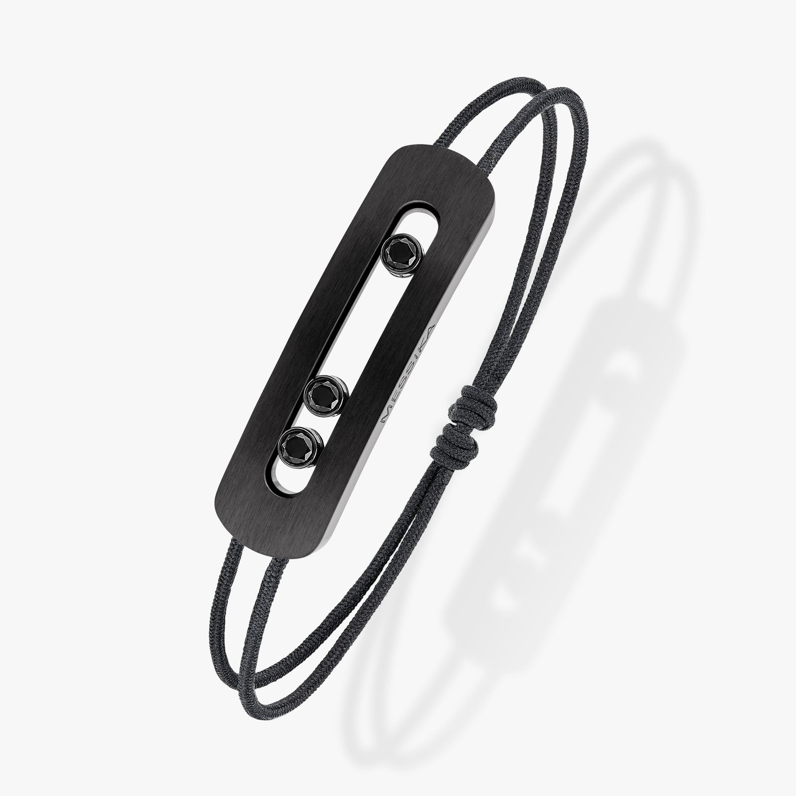 Messika Move Titanium Black Cord Bracelet