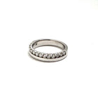 14K White Gold 0.50ctw Diamond Wedding Band Size 6