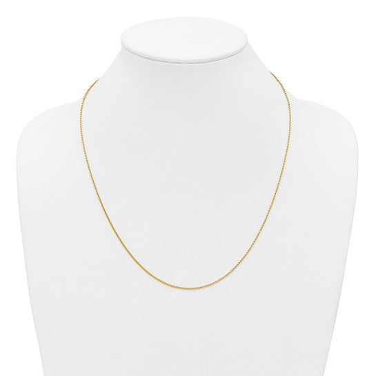 14K Gold Filled 22" Adjustable 1.30mm Rolo Necklace