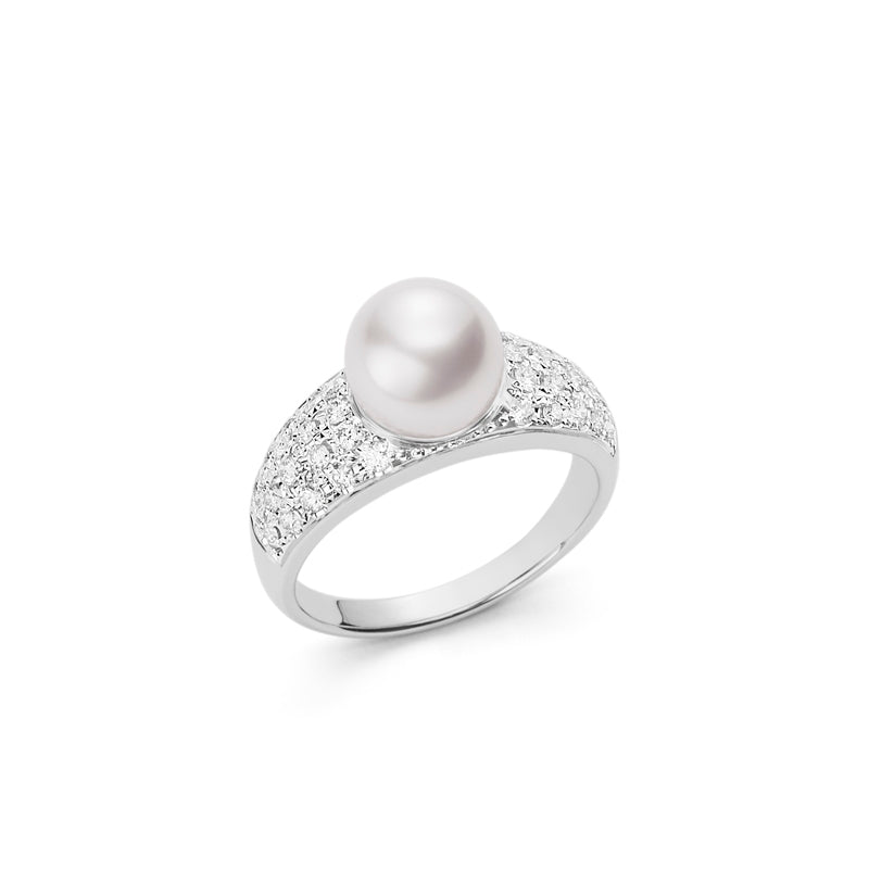 Mikimoto A+ Plat Rg 8.25mm Akoya 32Dia=0.39ct