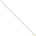 14K Yellow Gold 6-7mm Fresh Water Pearl Necklace, Bracelet & Stud Set