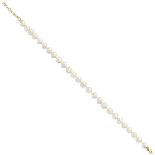 14K Yellow Gold 6-7mm Fresh Water Pearl Necklace, Bracelet & Stud Set