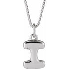 Sterling Silver Initial Bubble 18 Inch Necklace