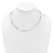 Sterling Silver Fancy Heart Link Bracelet