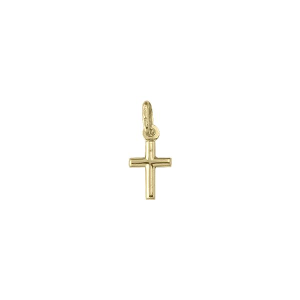 Small 10K Yellow Gold Cross Pendant 11x8mm