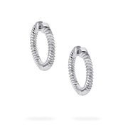 Birks Silver Spiral Hoop Earrings