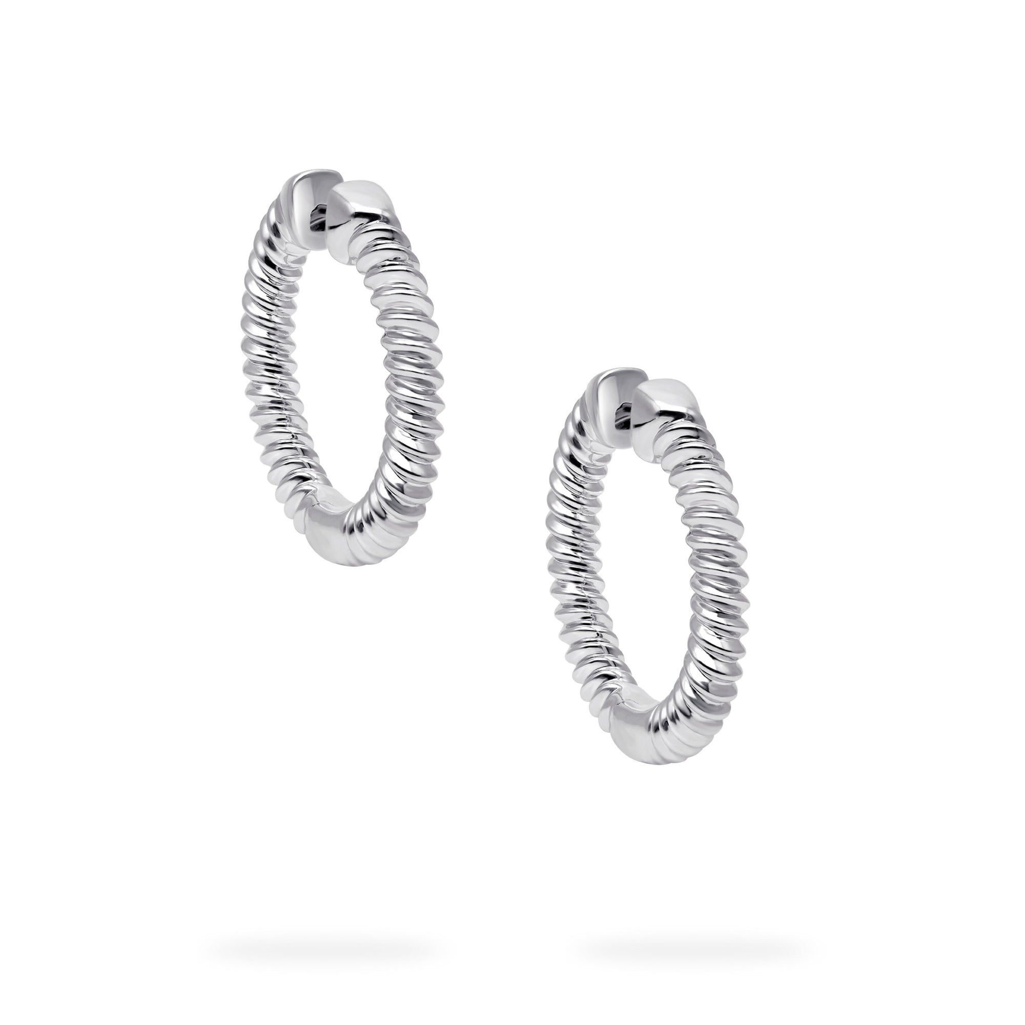 Birks Silver Spiral Hoop Earrings