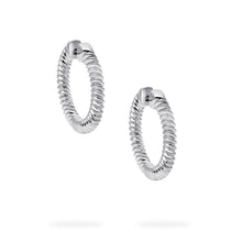 Birks Silver Spiral Hoop Earrings