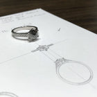 1.49 Salt & Pepper Custom Ring