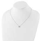 Silver Bezel 9mm CZ 18" Necklace