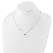 Silver Bezel 9mm CZ 18" Necklace