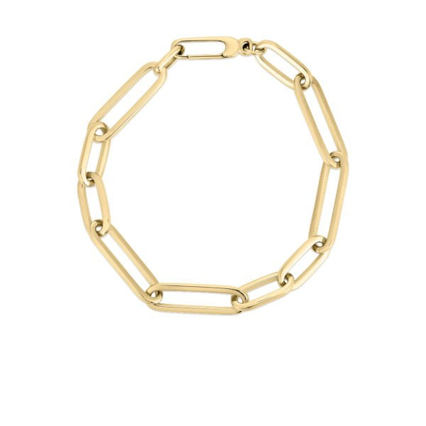 Roberto Coin 18K Yellow Gold Oval Link Paperclip Bracelet