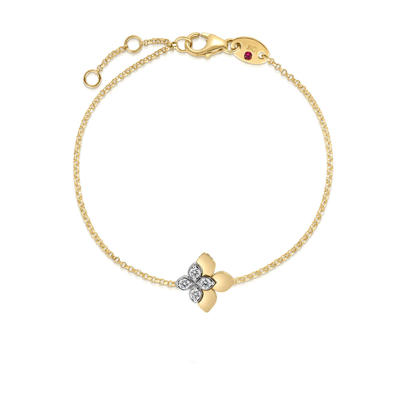 Roberto Coin Diamond Flower Station Bracelet