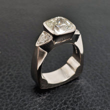 Custom 14K White Gold Trillion Lab-Grown Diamond Semi-Mount