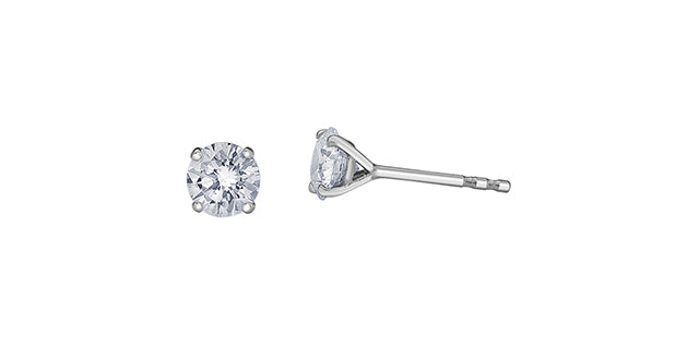 1.00ct Lab Grown Diamond Studs in 10K White Gold
